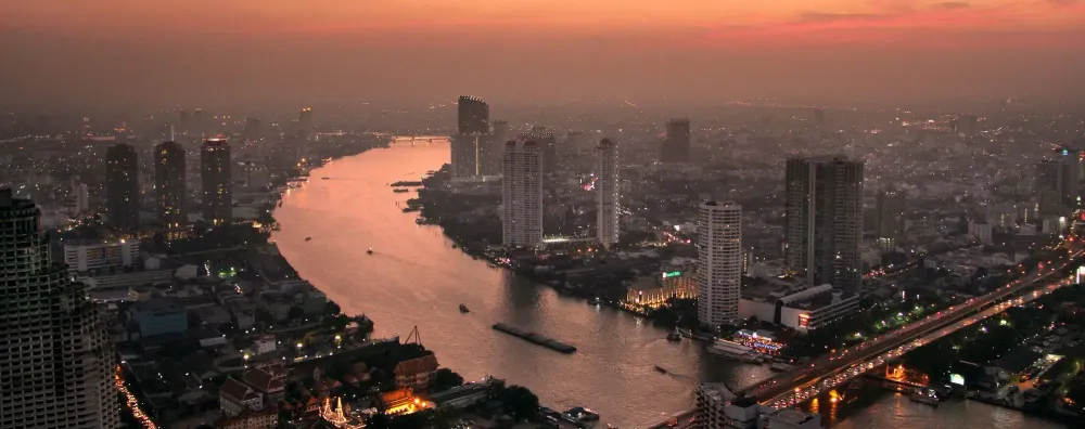 Bangkok, Thailand at sunset